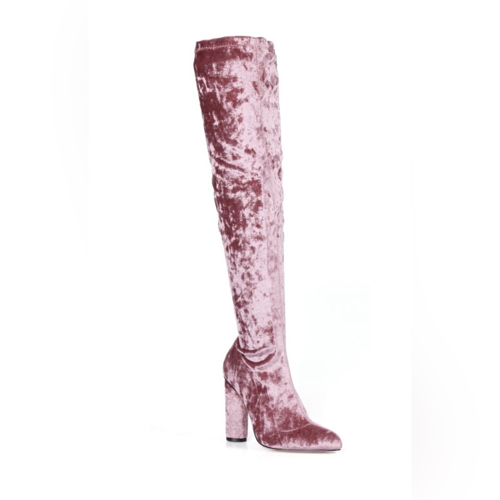 Over the Knee Velvet Boot